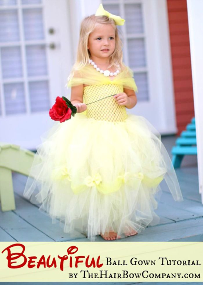 Toddler Tutu DIY
 Belle dress tutorial DIY tutu dress
