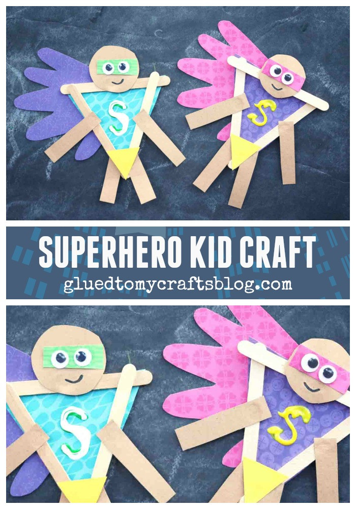 Toddlers Arts And Crafts Ideas
 Popsicle Stick Superhero w Handprint Cape Kid Craft