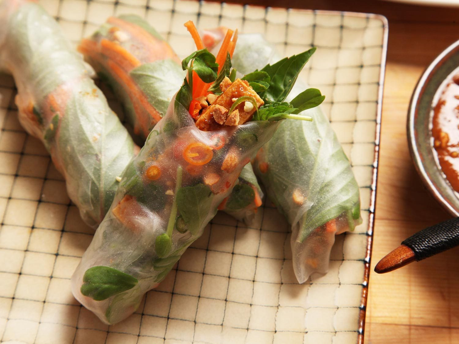 Tofu Wrapper Recipes
 Easy Vegan Crispy Tofu Spring Rolls With Peanut Tamarind