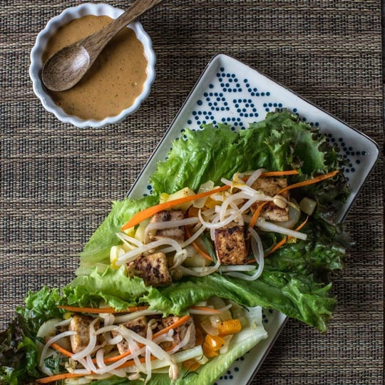 Tofu Wrapper Recipes
 Thai Tofu Lettuce Wraps with Peanut Sauce Recipe