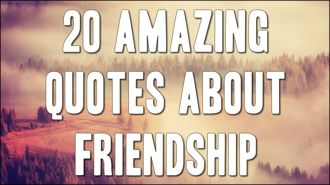 Top Friendship Quotes
 20 Amazing Quotes About Friendship That Will Touch Your