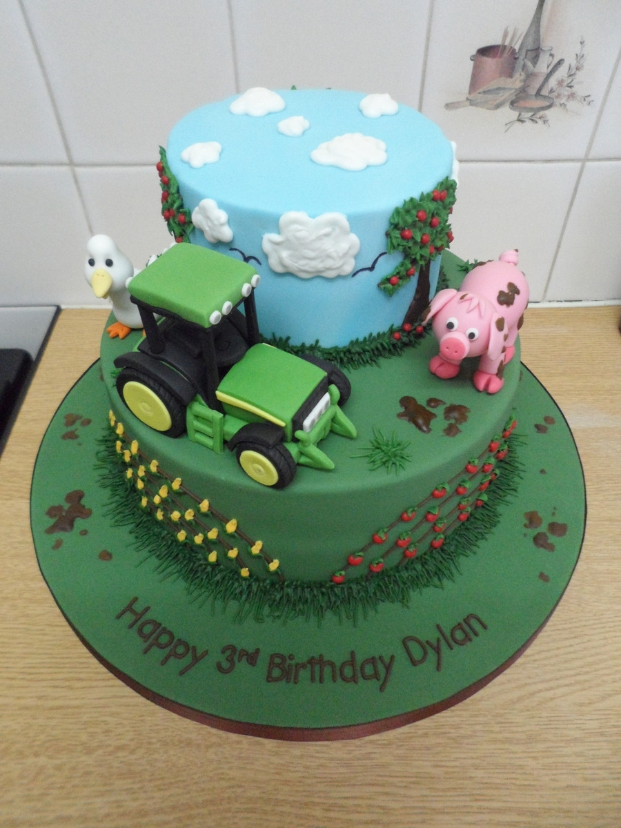 Tractor Birthday Cakes
 Tractor farm Cake CakeCentral