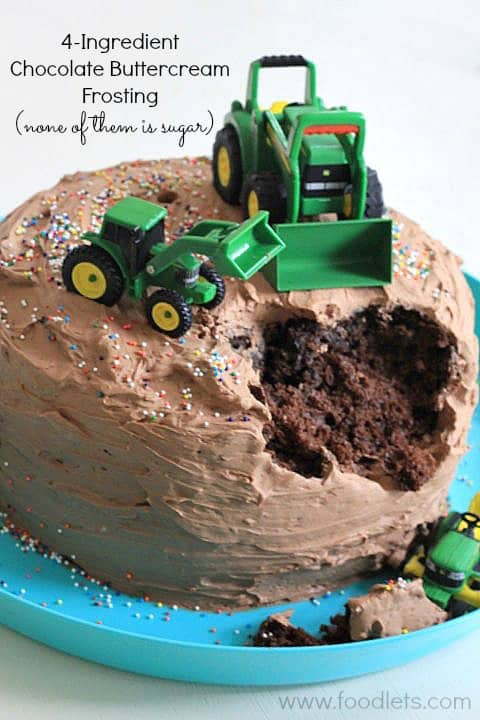 Tractor Birthday Cakes
 Recipe 4 Ingre nt Chocolate Buttercream Frosting on a