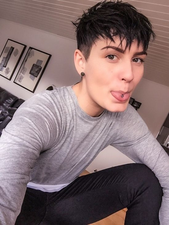 Trans Male Haircuts
 Short Lesbian Haircuts For Round Faces s