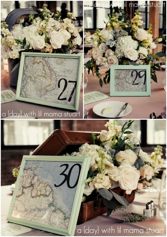 Travel Themed Wedding Centerpieces
 a day with lil mama stuart Travel Themed Wedding DIY