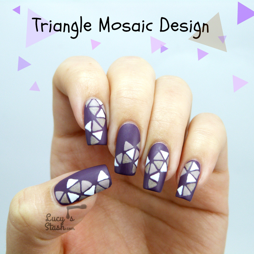 Triangle Nail Designs
 Triangle Mosaic Nail Art Design with SpaRitual Lucy s Stash
