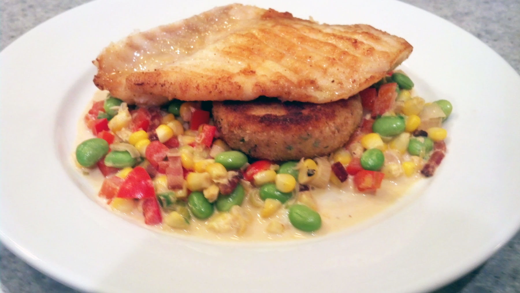 Trigger Fish Recipes
 Triggerfish Succotash and Fried Polenta Cakes – one