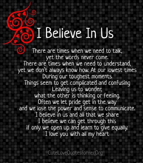 Troubled Relationship Quotes For Him
 troubled relationship cards poem I believe in us