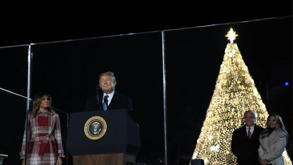 Trump Christmas Tree Lighting
 President Trump The Cross of Jesus Christ Reminds Us of