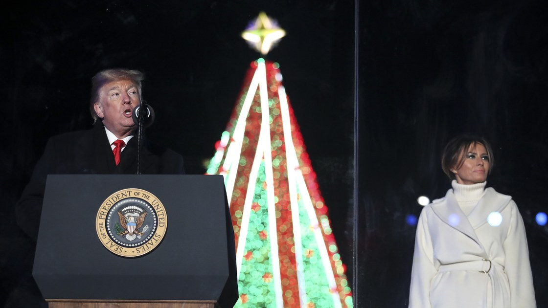 Trump Christmas Tree Lighting
 Donald Trump Abruptly Left His Own Christmas Tree Lighting