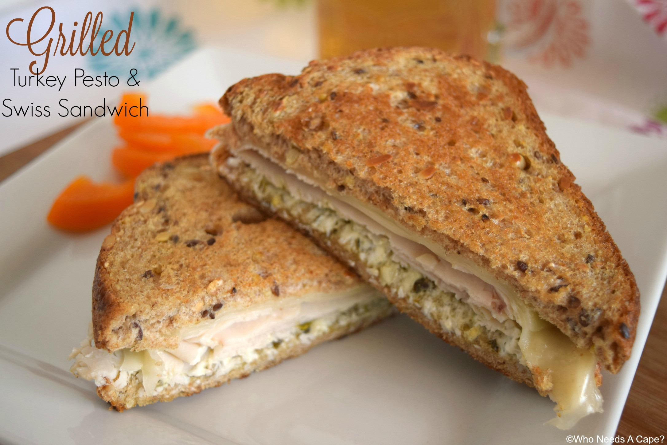 Turkey And Swiss Sandwiches
 Grilled Turkey Pesto and Swiss Sandwich Who Needs A Cape