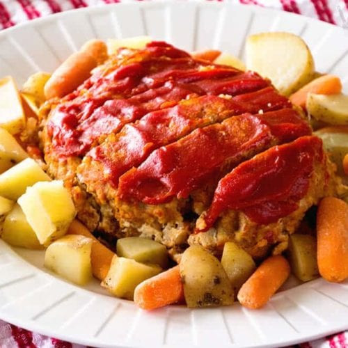 Turkey Meatloaf Crock Pot
 Crockpot Meatloaf & Veggies Recipe Video Julie s Eats