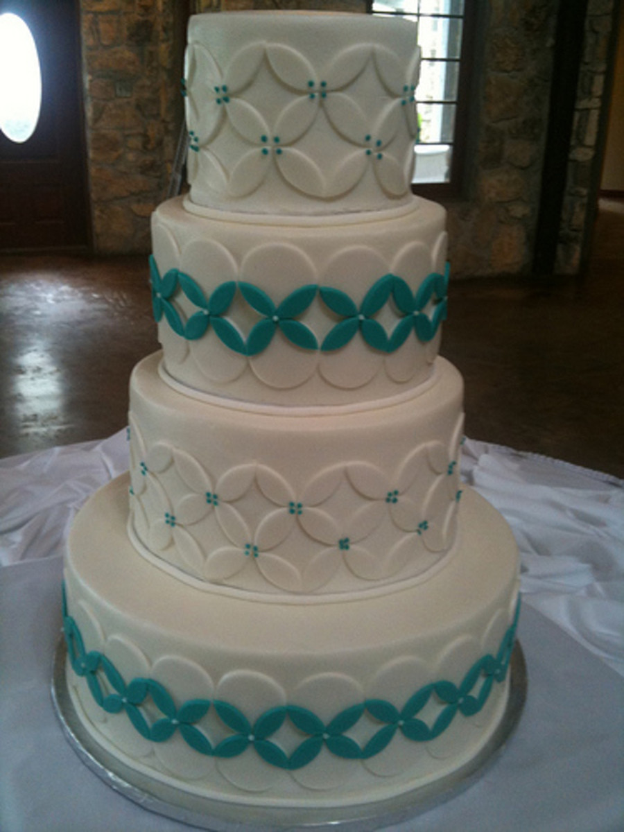 Turquoise Wedding Cake
 White Turquoise Wedding Cake CakeCentral