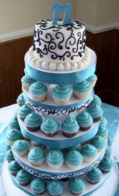 Turquoise Wedding Cake
 Turquoise Cupcakes Tower Wedding Cake JPG Hi Res 720p HD