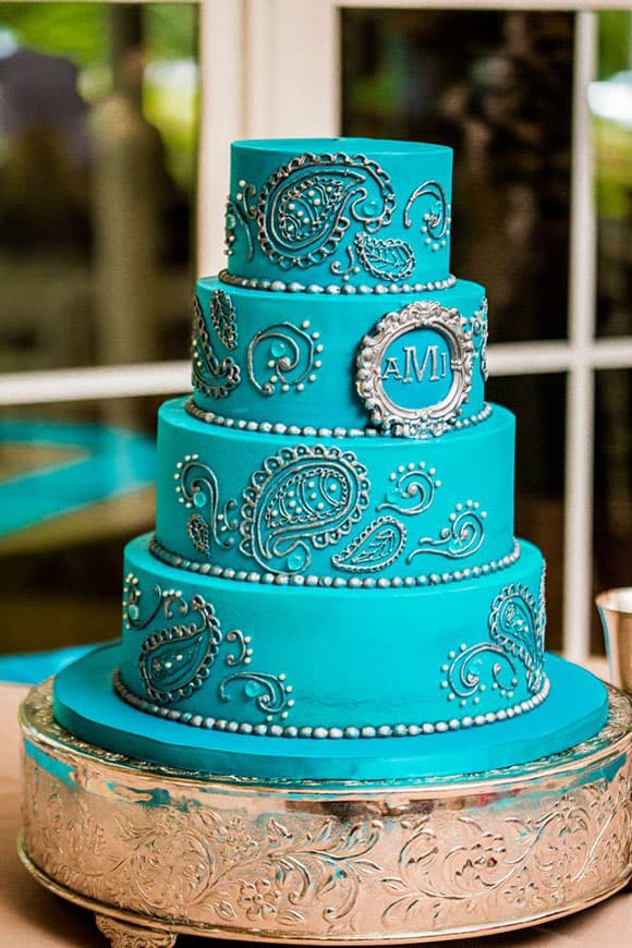 Turquoise Wedding Cake
 Western Wedding Cakes Cowgirl Magazine