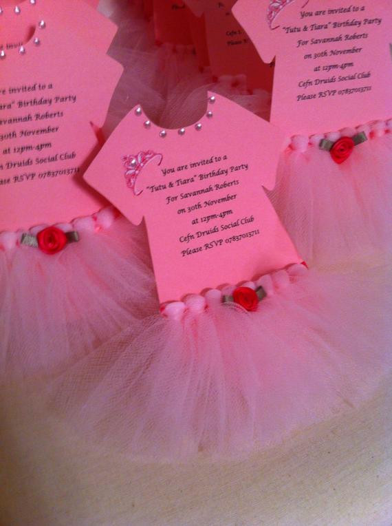 Tutu Birthday Invitations
 TuTu invitations for Tutu themed baby shower or by