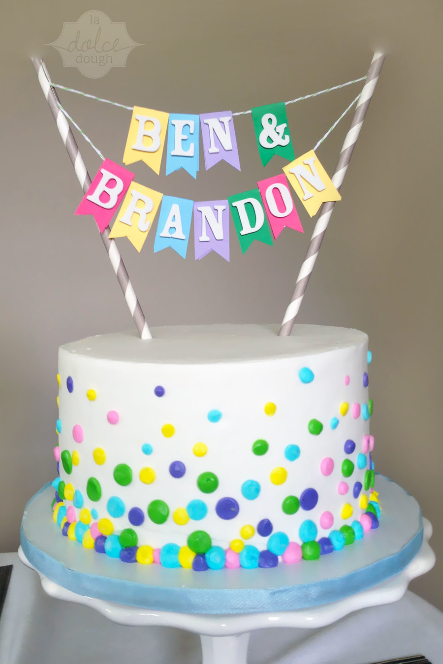 Twins Birthday Cake
 Confetti Cake For A Twins Birthday CakeCentral