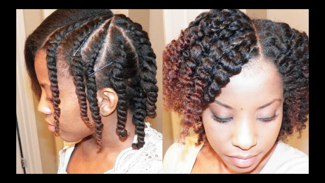 Twist Natural Hairstyles
 Flat Twist Out on Blown Out Natural Hair