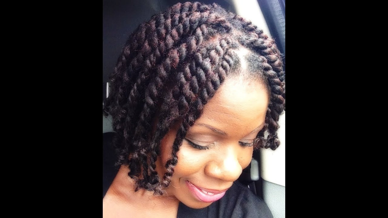Twist Natural Hairstyles
 Natural Hair Short Chunky Twists with Marley Hair twisted