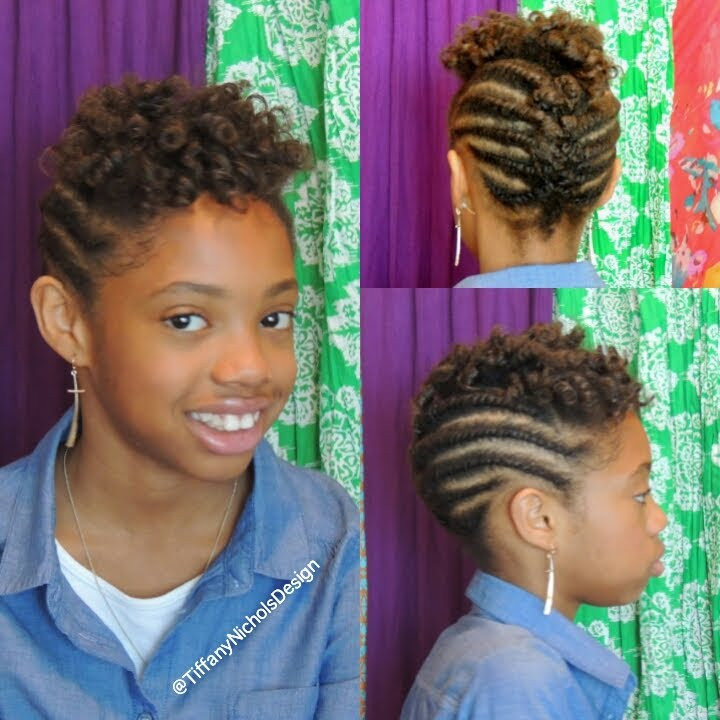 Twisted Hairstyles For Kids
 Roller Set and Flat Twist Updo on Natural Hair Kid