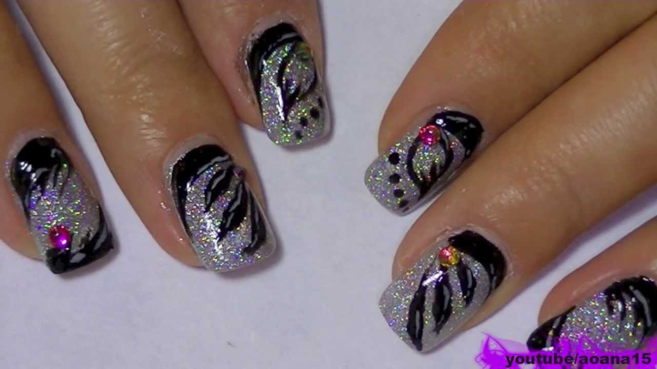 Types Of Nail Designs
 Holographic Nail Polish and black 3 types of nail art
