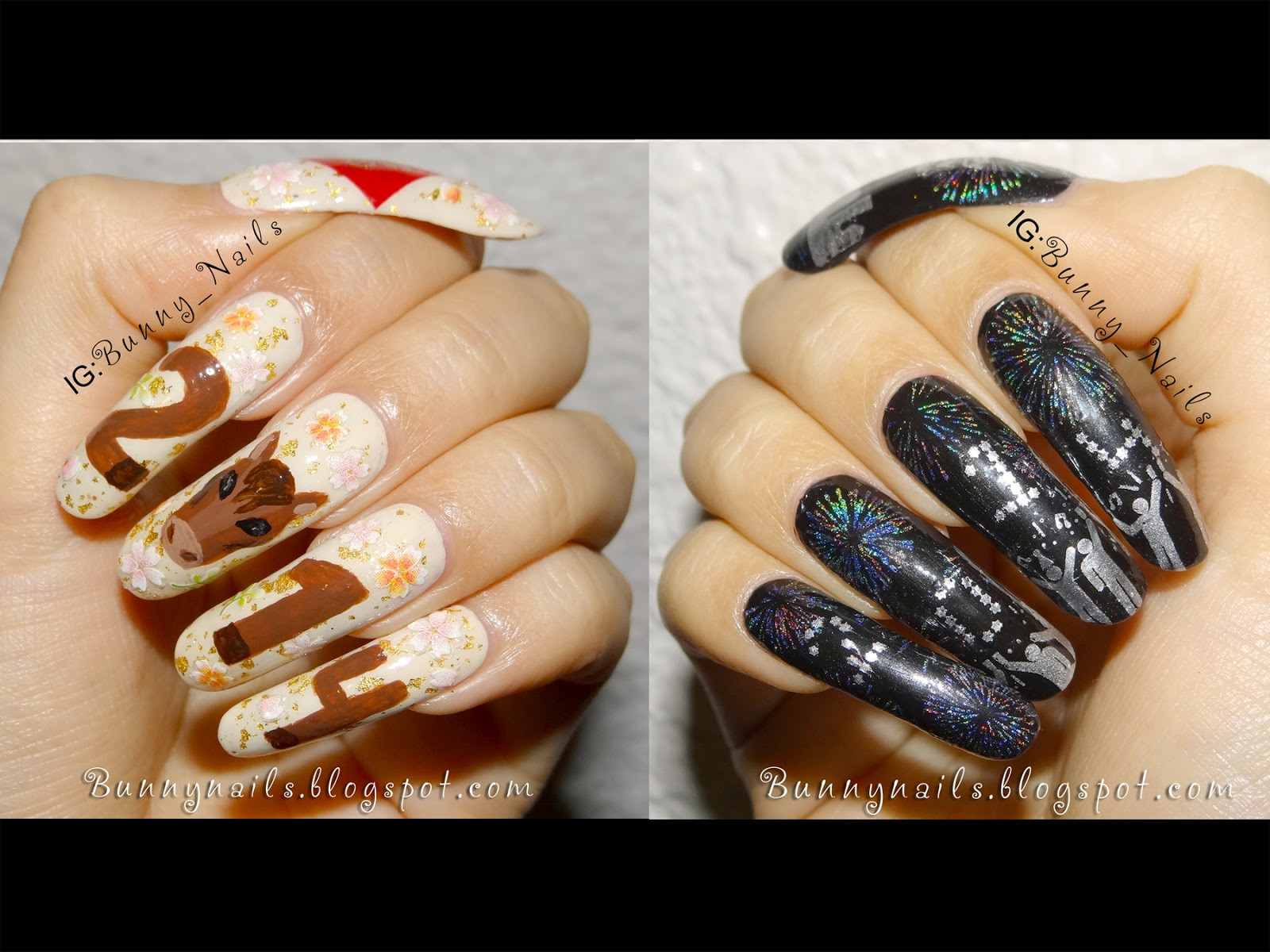 Types Of Nail Designs
 Bunny Nails 2 Types of New Year Nail Art for 2014