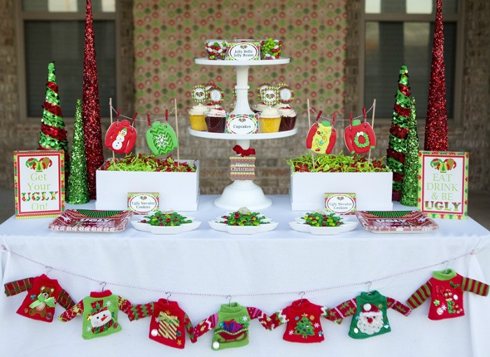 Ugly Sweater Christmas Party Ideas
 Christmas Tablescapes Party Ideas House of Hargrove