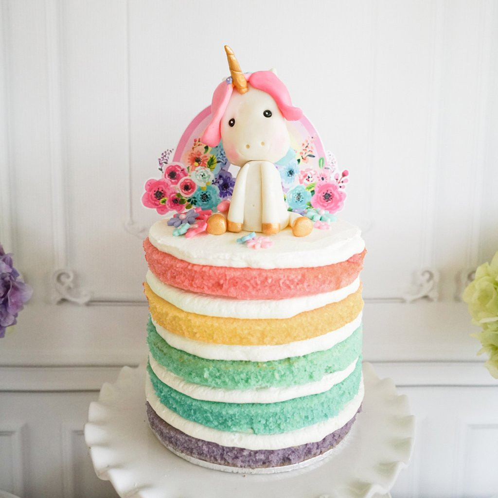 Unicorn Birthday Cakes
 Unicorn Birthday Party Cake Topper