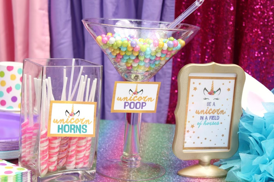 Unicorn Food Party Favor Ideas
 Unicorn Birthday Party Ideas with Free Printable Download
