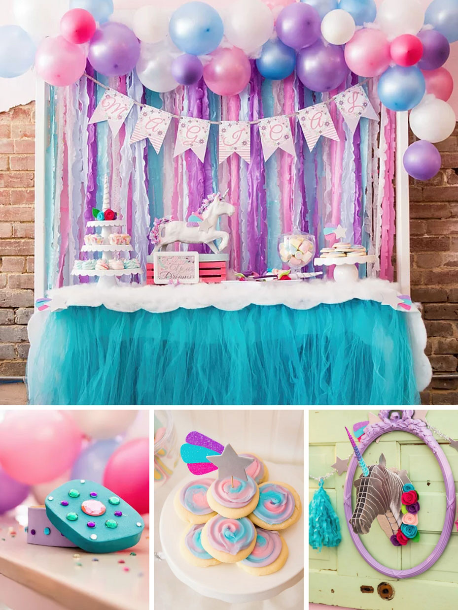 Unicorn Party Decorating Ideas
 100 EPIC Best Purple And Green Birthday Party Ideas