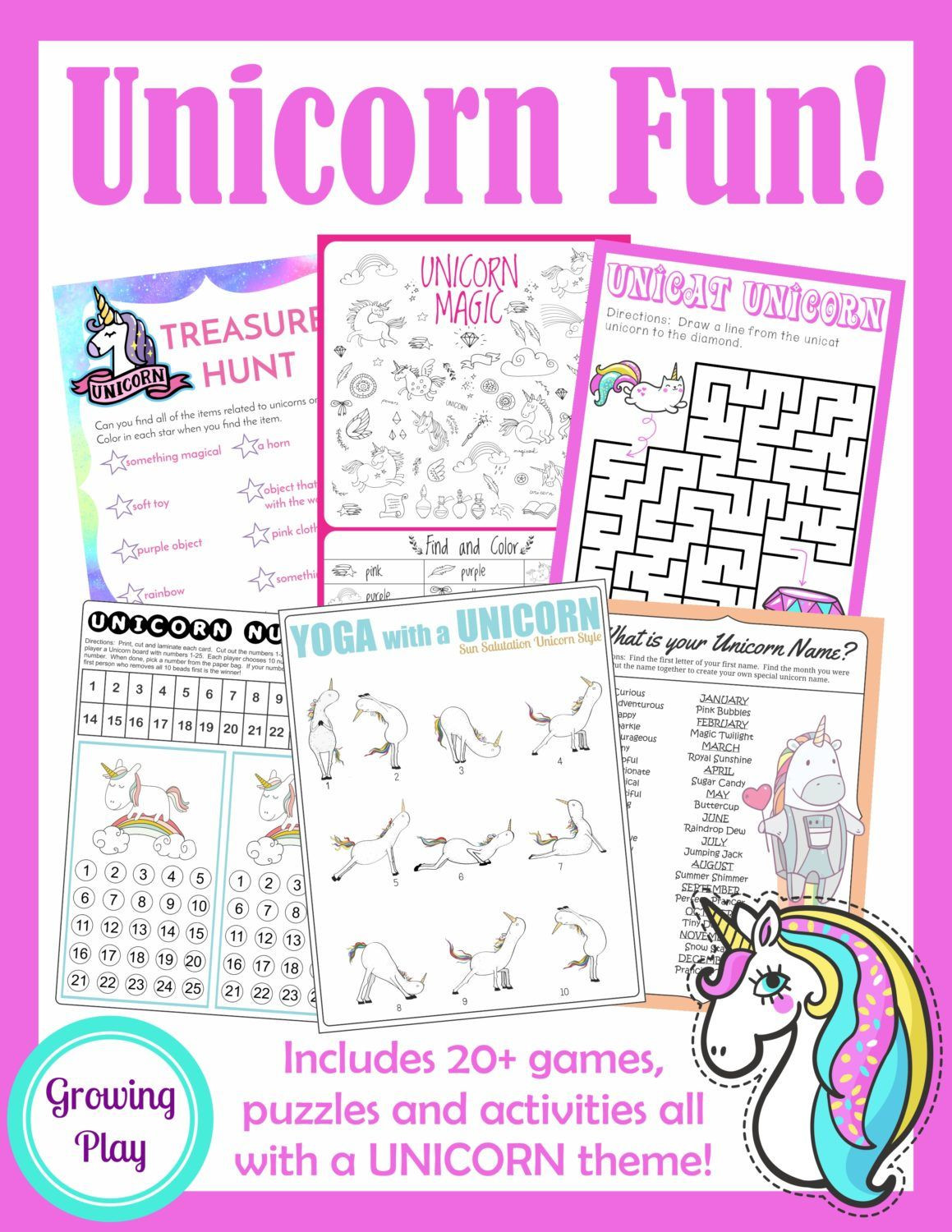Unicorn Party Game Ideas
 Unicorn Birthday Games Activities Puzzles