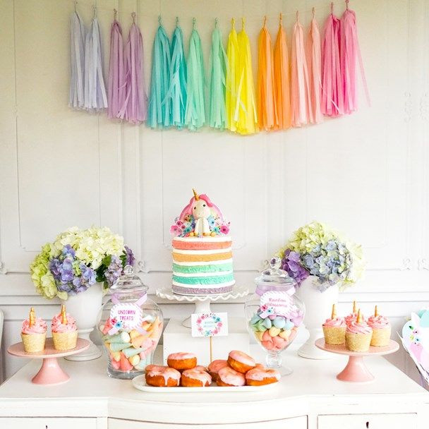 Unicorn Rainbow Party Ideas
 The cutest pastel rainbow unicorn party ideas