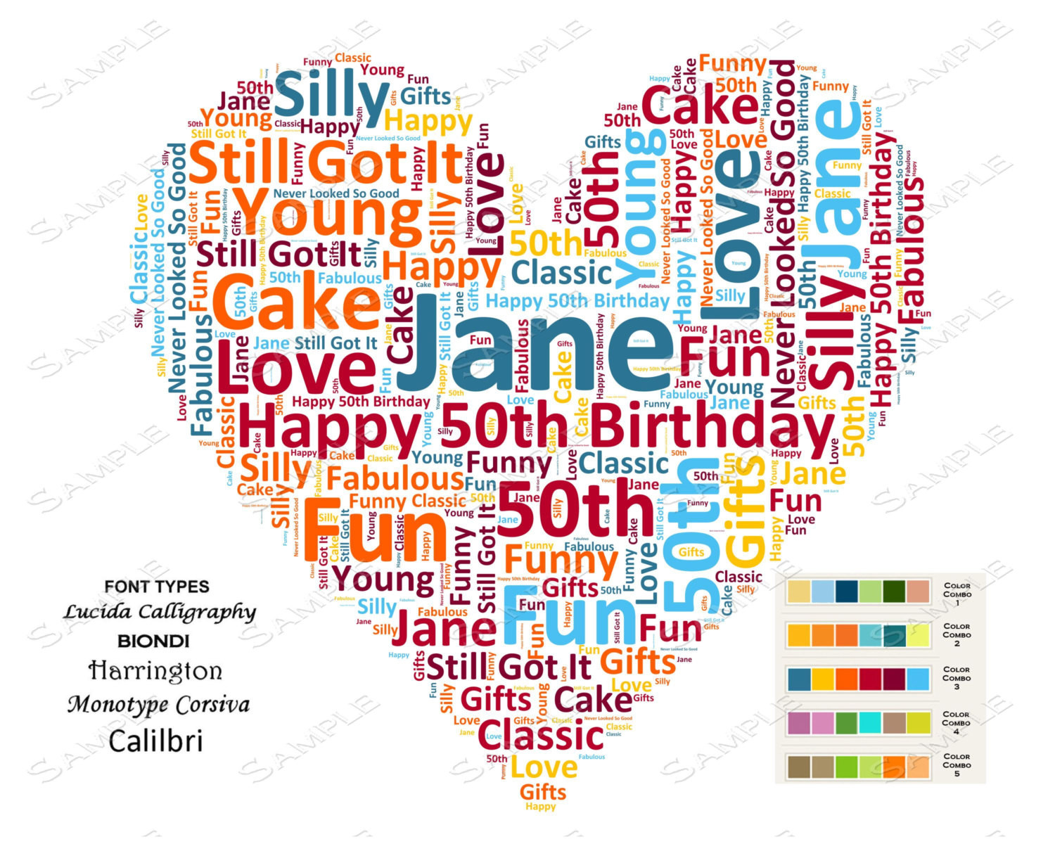 Unique 50th Birthday Gifts
 Personalized 50th Birthday Gift 50th Birthday Gift Ideas Fifty