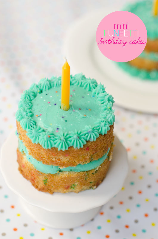 Unique Birthday Cake Recipe
 Mini Funfetti Birthday Cakes