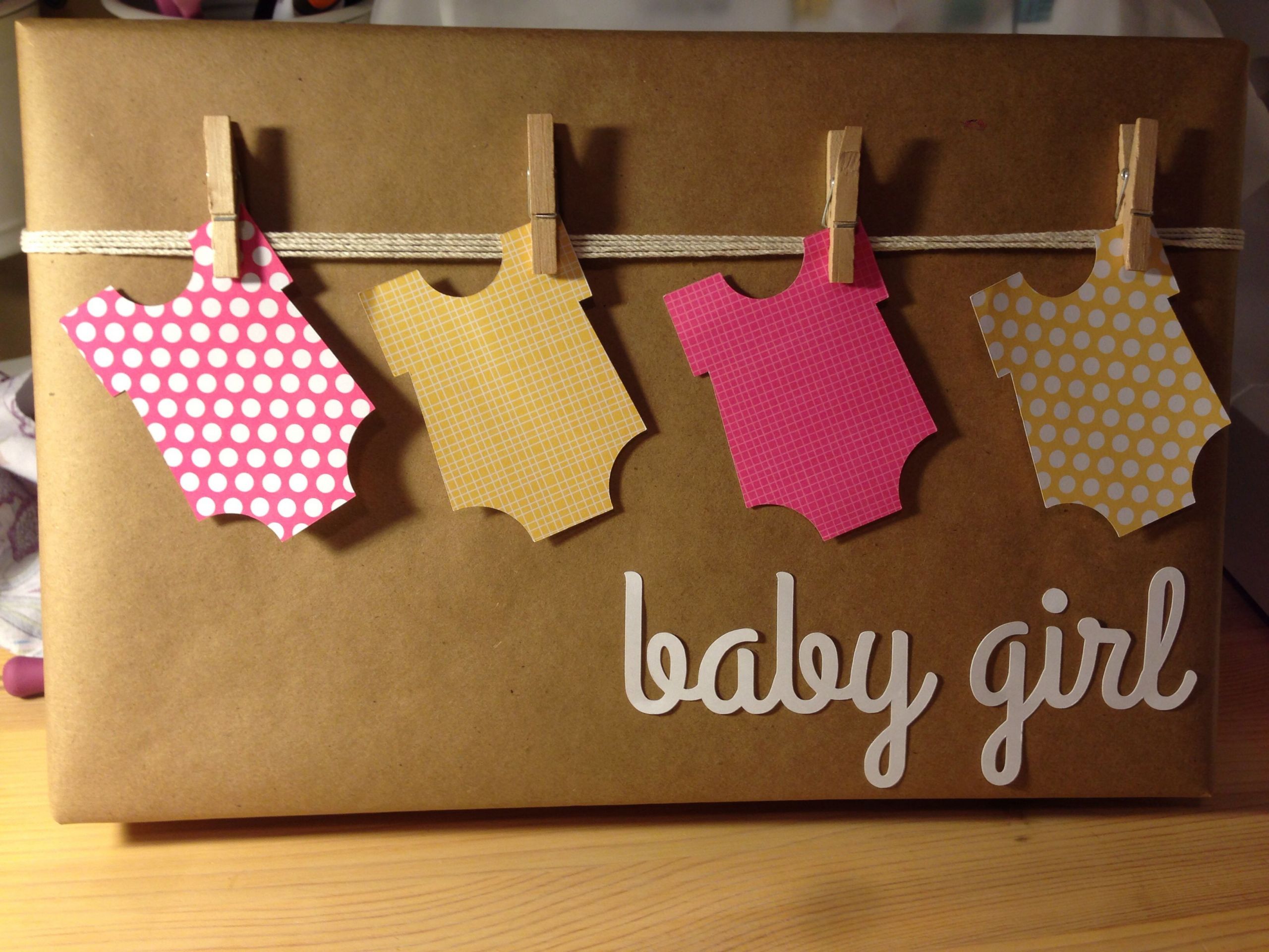 Unique Gift Wrapping Ideas For Baby Shower
 Gift wrap for baby shower silhouettecameo babygirl