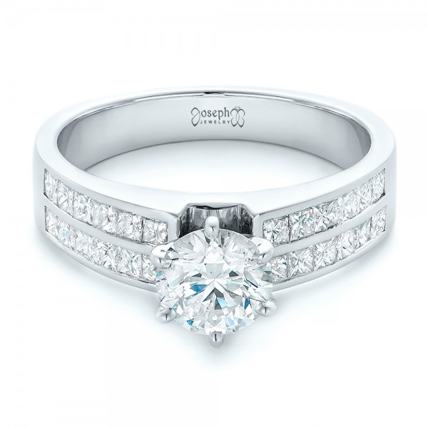 Unique Princess Cut Engagement Rings
 Custom Princess Cut Diamond Engagement Ring