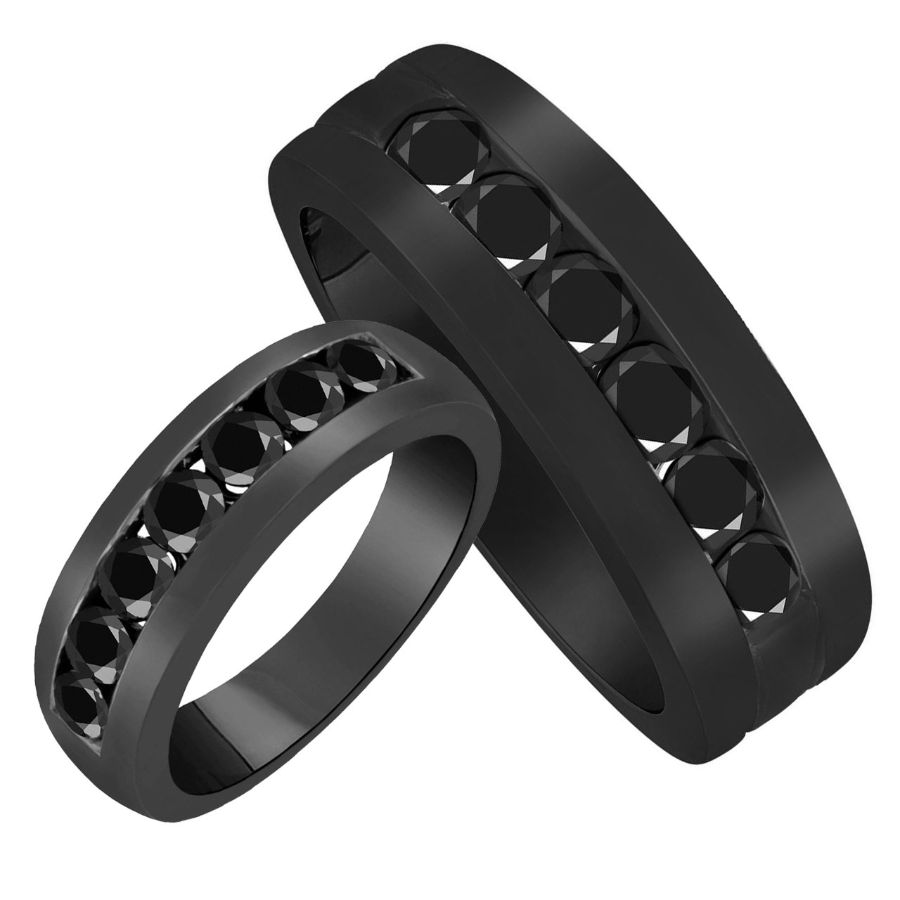 Unique Wedding Band Sets His And Hers
 3 Carat His and Hers Wedding Bands Unique Black Diamond