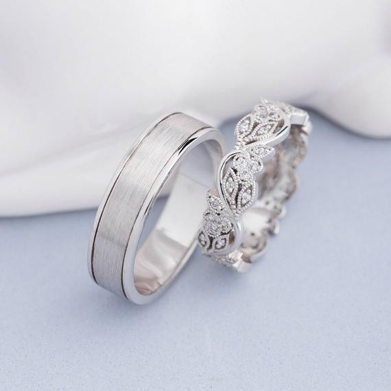 Unique Wedding Band Sets His And Hers
 His and Hers wedding Bands Wedding rings set Unique
