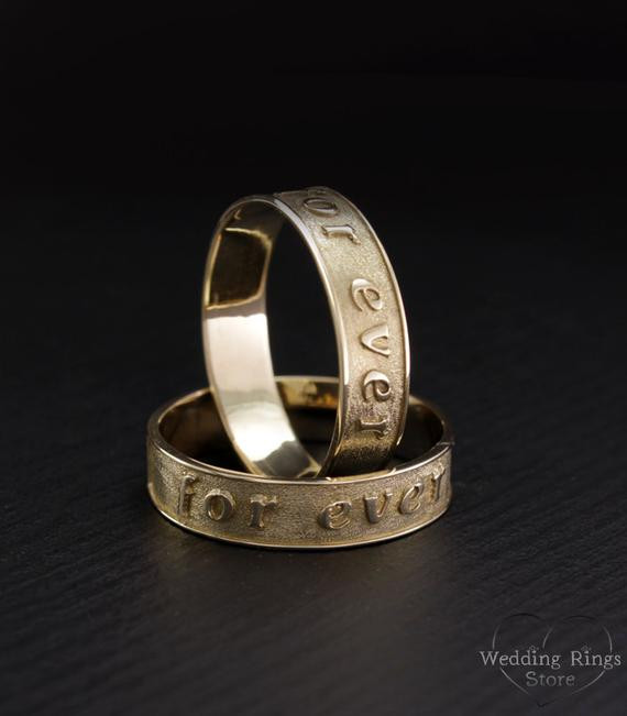 Unique Wedding Band Sets His And Hers
 His and hers promise rings Unique wedding ring set Custom