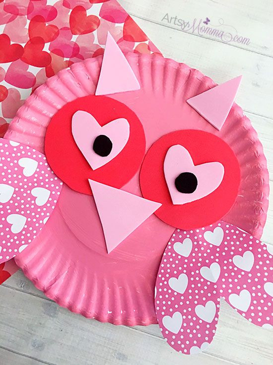 Valentine Craft Ideas For Toddlers
 Charming Paper Plate Valentine s Day Owl Craft Using