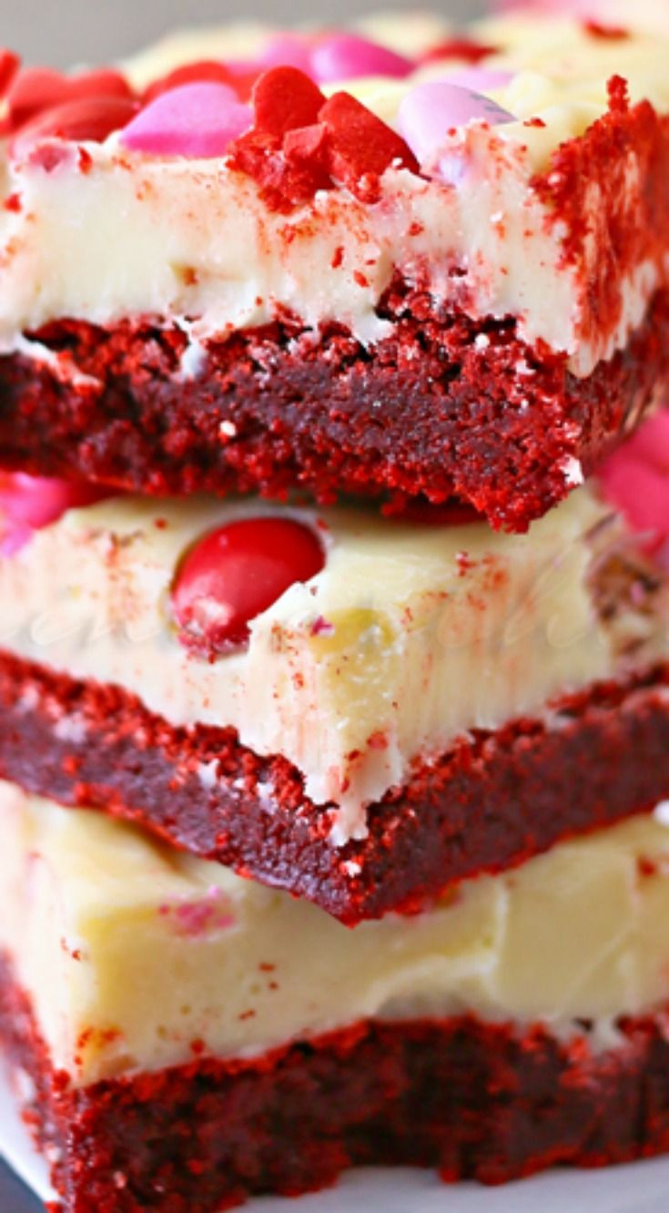 Valentine Desserts Recipes
 Valentine Red Velvet Brownies Recipe