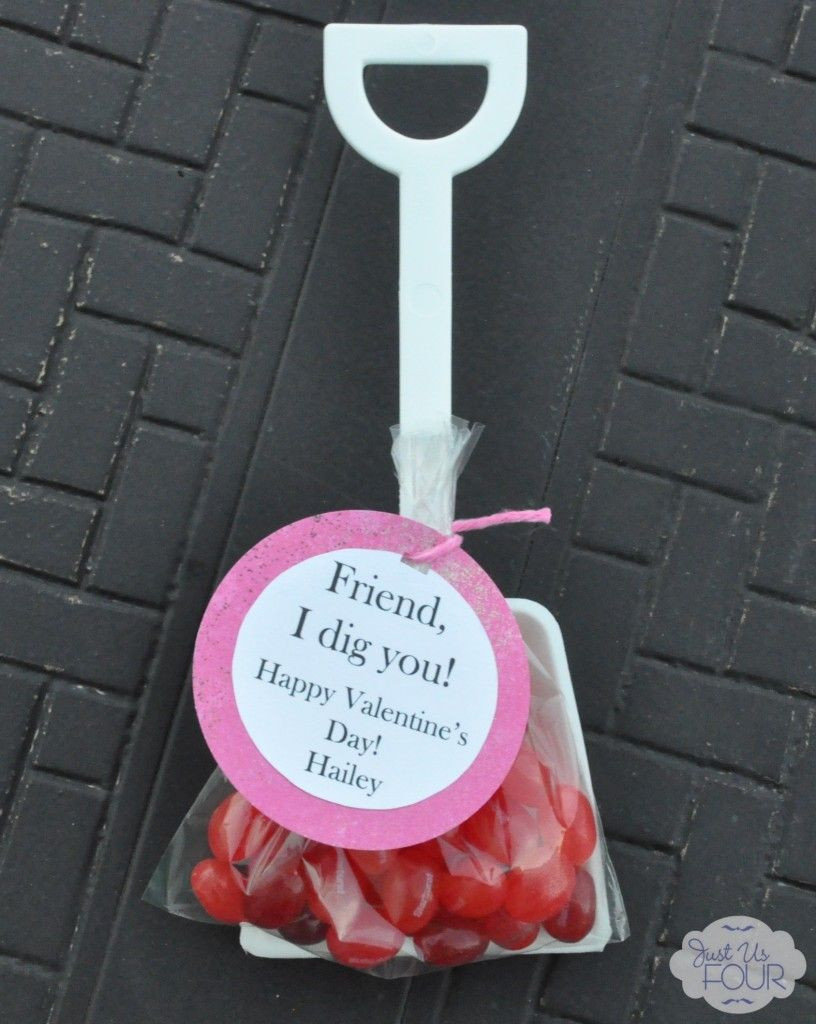 Valentine Gift Ideas For Kindergarten
 "Friend I dig you" shovel Valentine so cute for