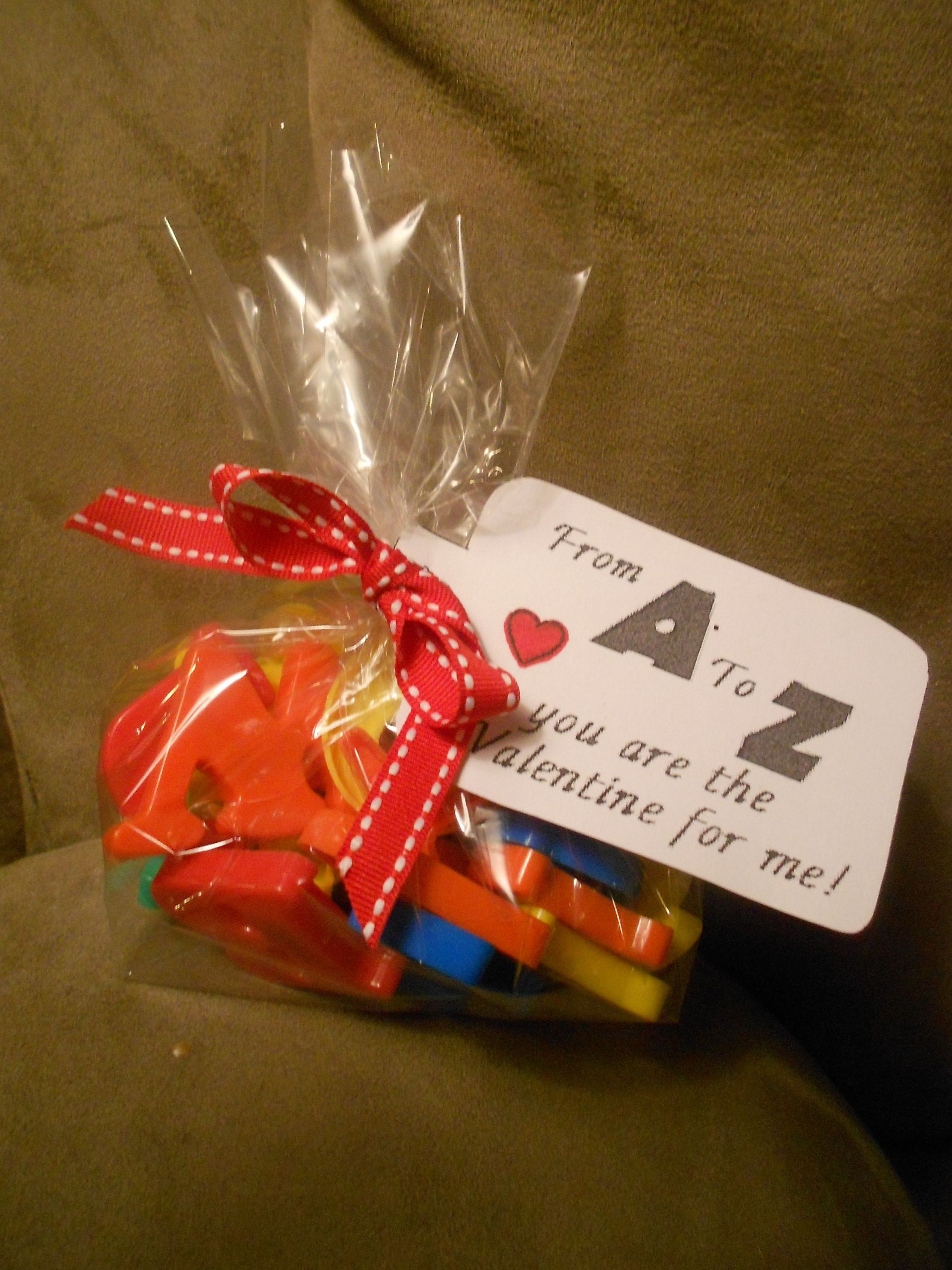 Valentine Gift Ideas For Kindergarten
 From A to Z… you are the Valentine for me