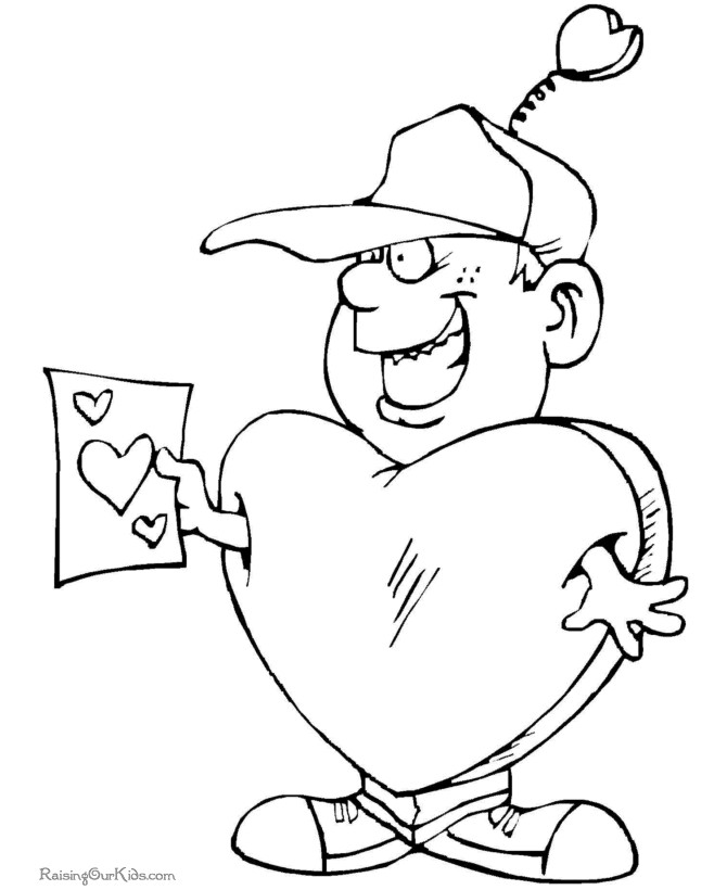 Valentines Coloring Pages For Boys
 Wallpapers Dekstop coloring pages of hearts with arrows