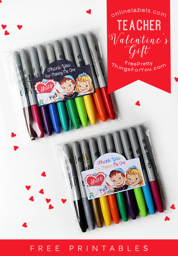 Valentines Day Gift Ideas Teachers
 Labels Retro Valentines Day Teacher Gift Idea Printables