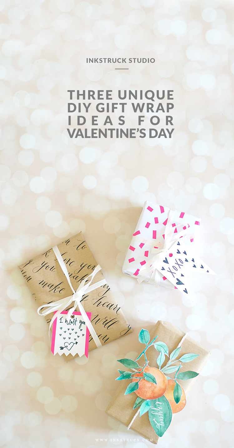 Valentines Gift Wrapping Ideas
 DIY VALENTINES GIFT WRAP IDEAS Inkstruck Studio