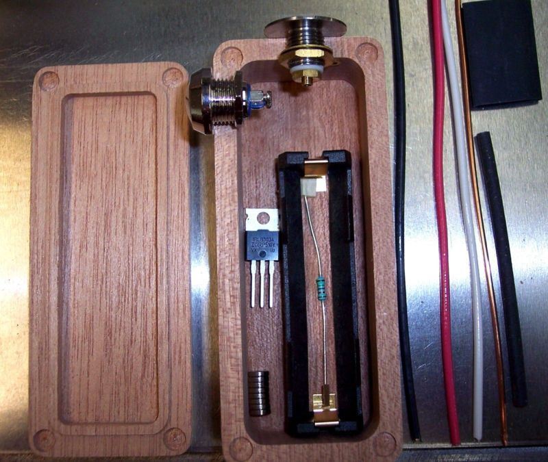 Vape Box Mod DIY Kit
 MAHOGANY Wood Box Mod DIY Kit Enclosure Mosfet