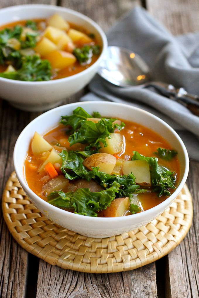 Vegan Healthy Recipes
 Vegan Potato Soup Recipe with Beans & Kale Cookin Canuck