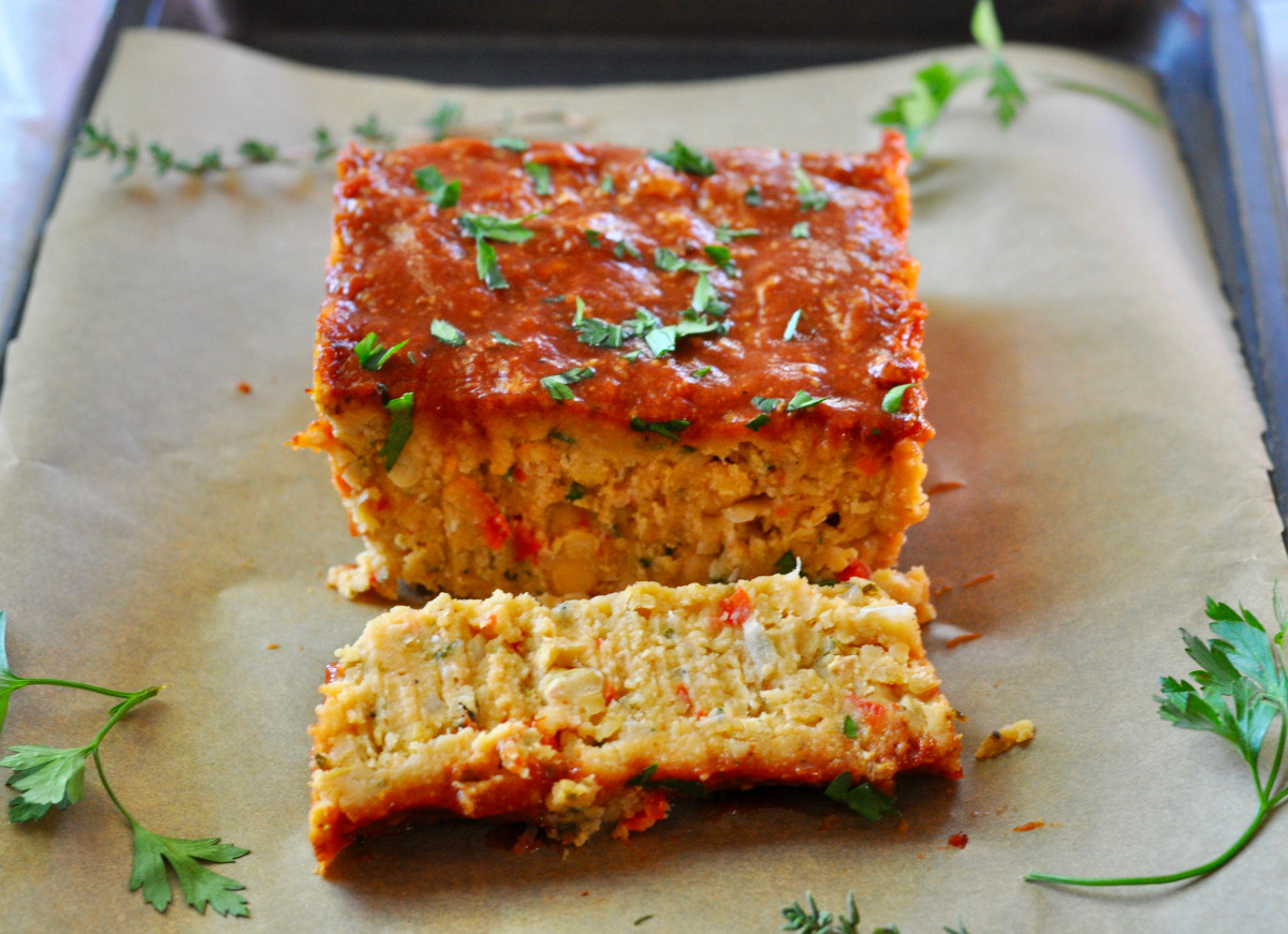 Vegan Meatloaf Recipe
 Vegan Meatloaf with Chickpeas and Tomato Maple Glaze