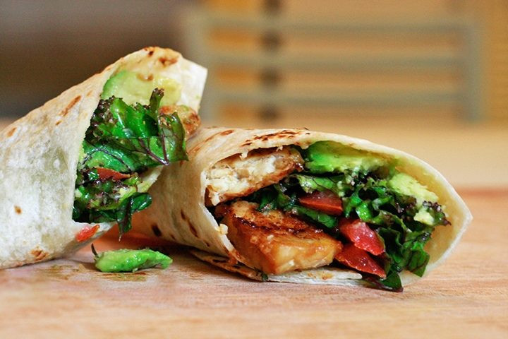 Vegan Wrap Recipes
 Kale Avocado Wraps with Spicy Miso Dipped Tempeh Recipe